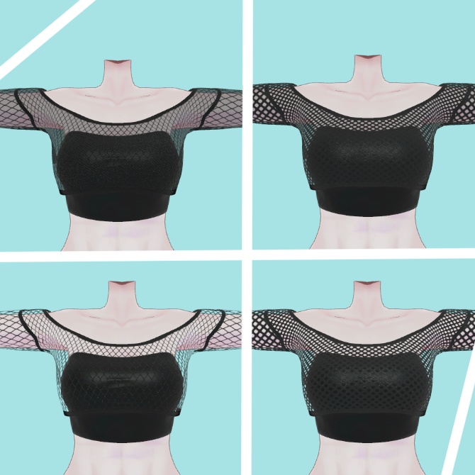 【仙猫_豺狼対応】フィッシュネットトップ【MA設定済み】v1.0