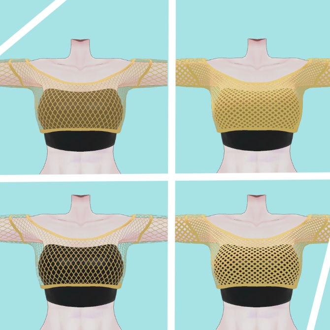 【仙猫_豺狼対応】フィッシュネットトップ【MA設定済み】v1.0