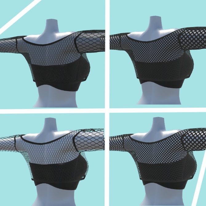 【仙猫_豺狼対応】フィッシュネットトップ【MA設定済み】v1.0