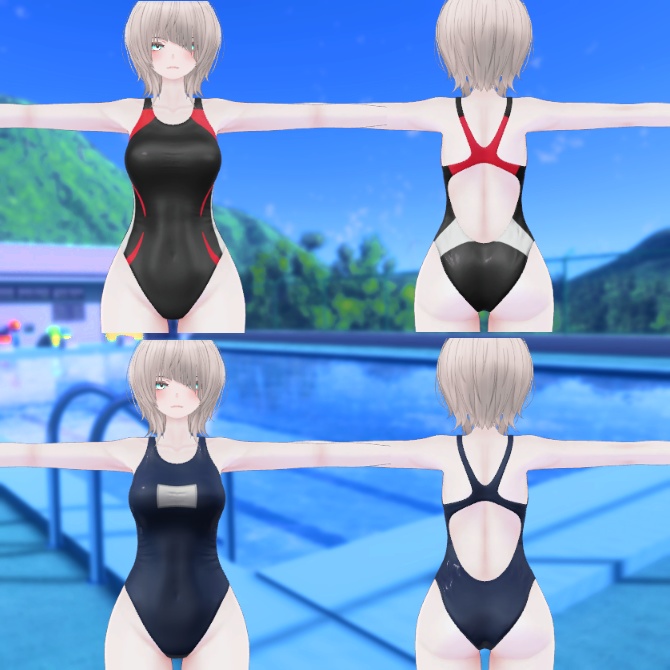 【仙猫_豺狼対応】競泳水着とスク水【MA設定済み】v1.0