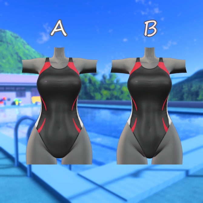 【仙猫_豺狼対応】競泳水着とスク水【MA設定済み】v1.0