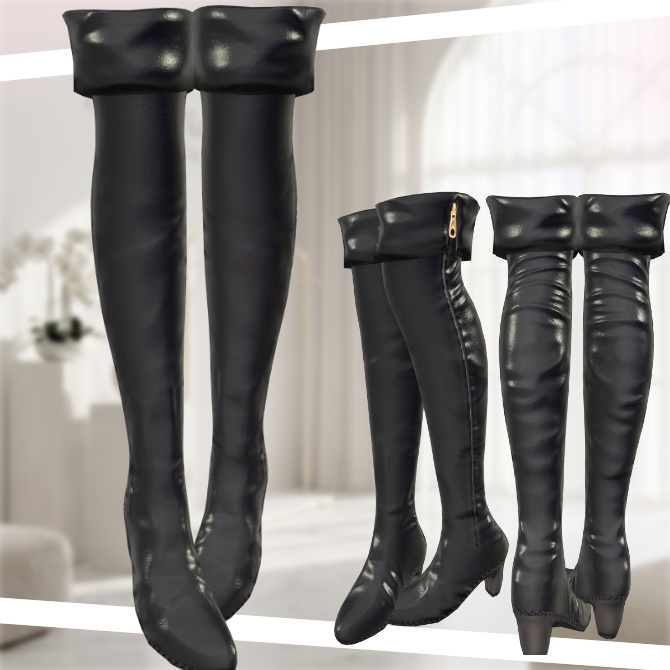 SALE~4/10【7アバター対応】オフショルニット&ロングブーツ