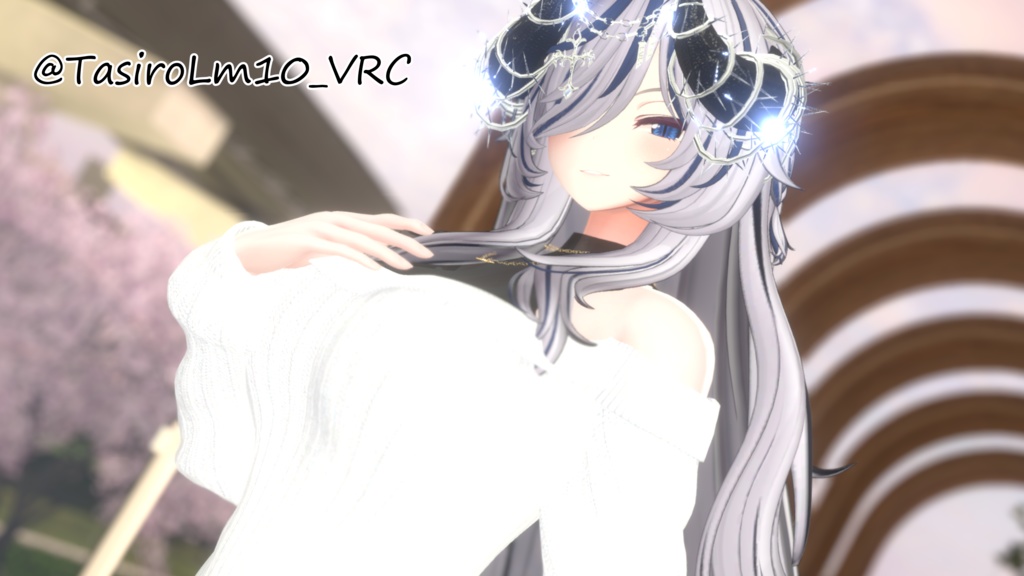 SALE~4/10【7アバター対応】オフショルニット&ロングブーツ