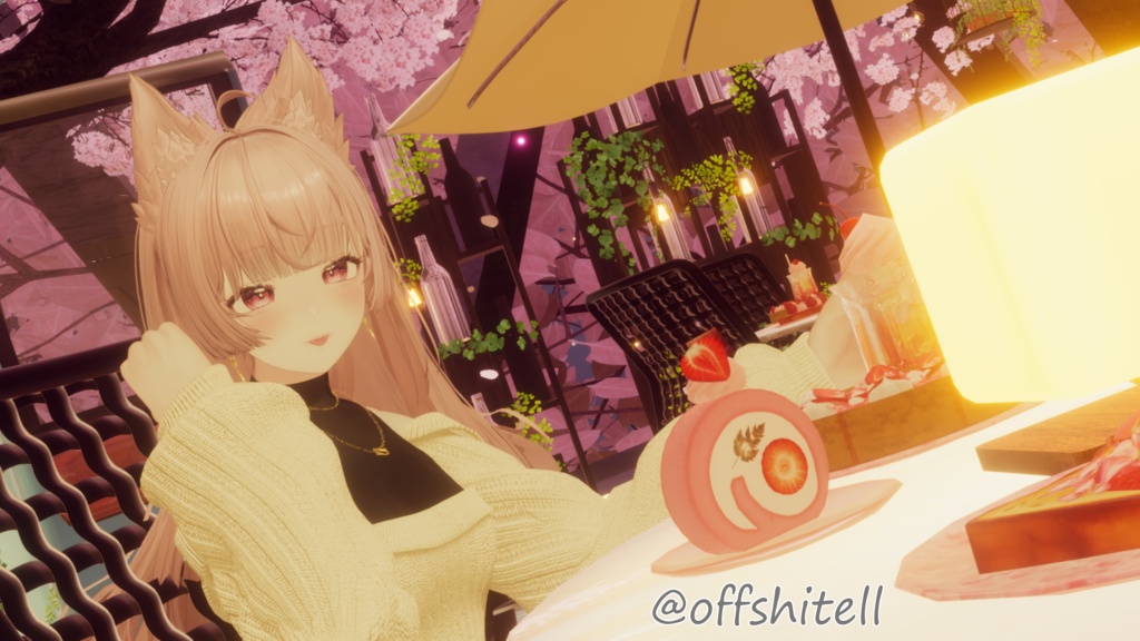 SALE~4/10【7アバター対応】オフショルニット&ロングブーツ