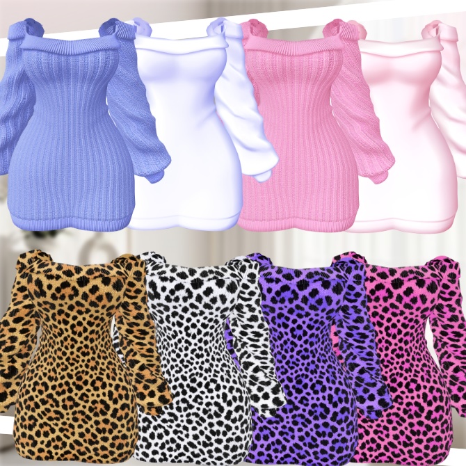 SALE~4/10【7アバター対応】オフショルニット&ロングブーツ