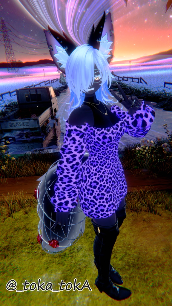 SALE~4/10【7アバター対応】オフショルニット&ロングブーツ