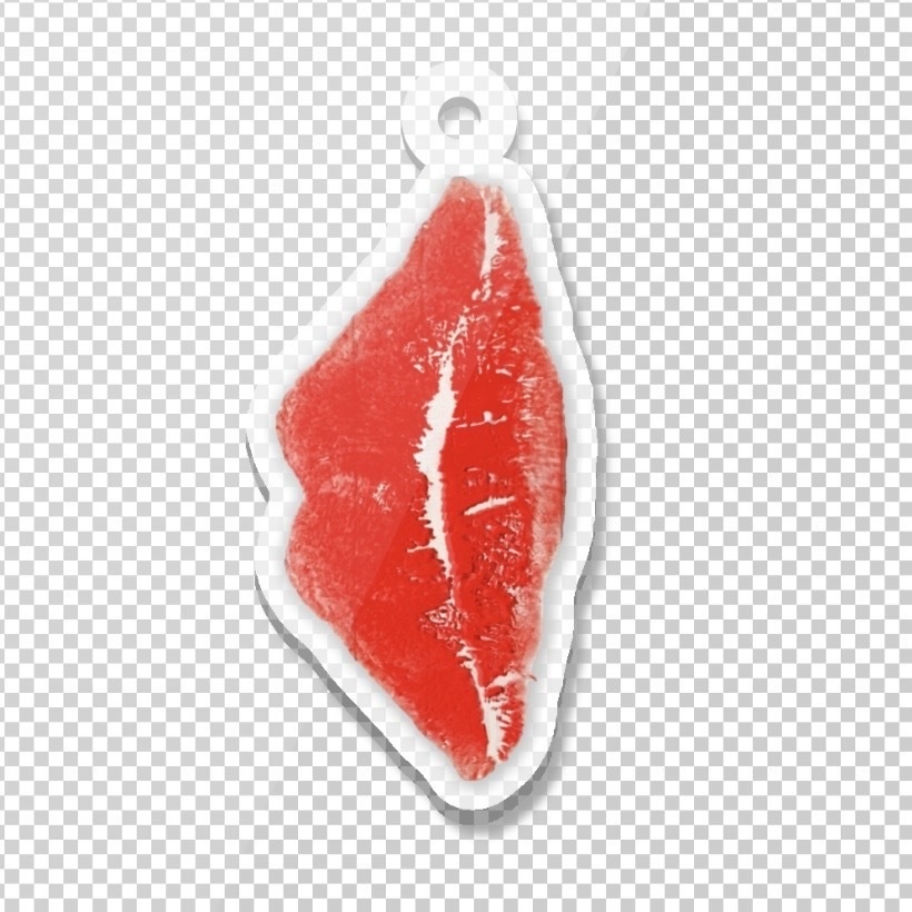 れたす唇アクリルキーホルダー