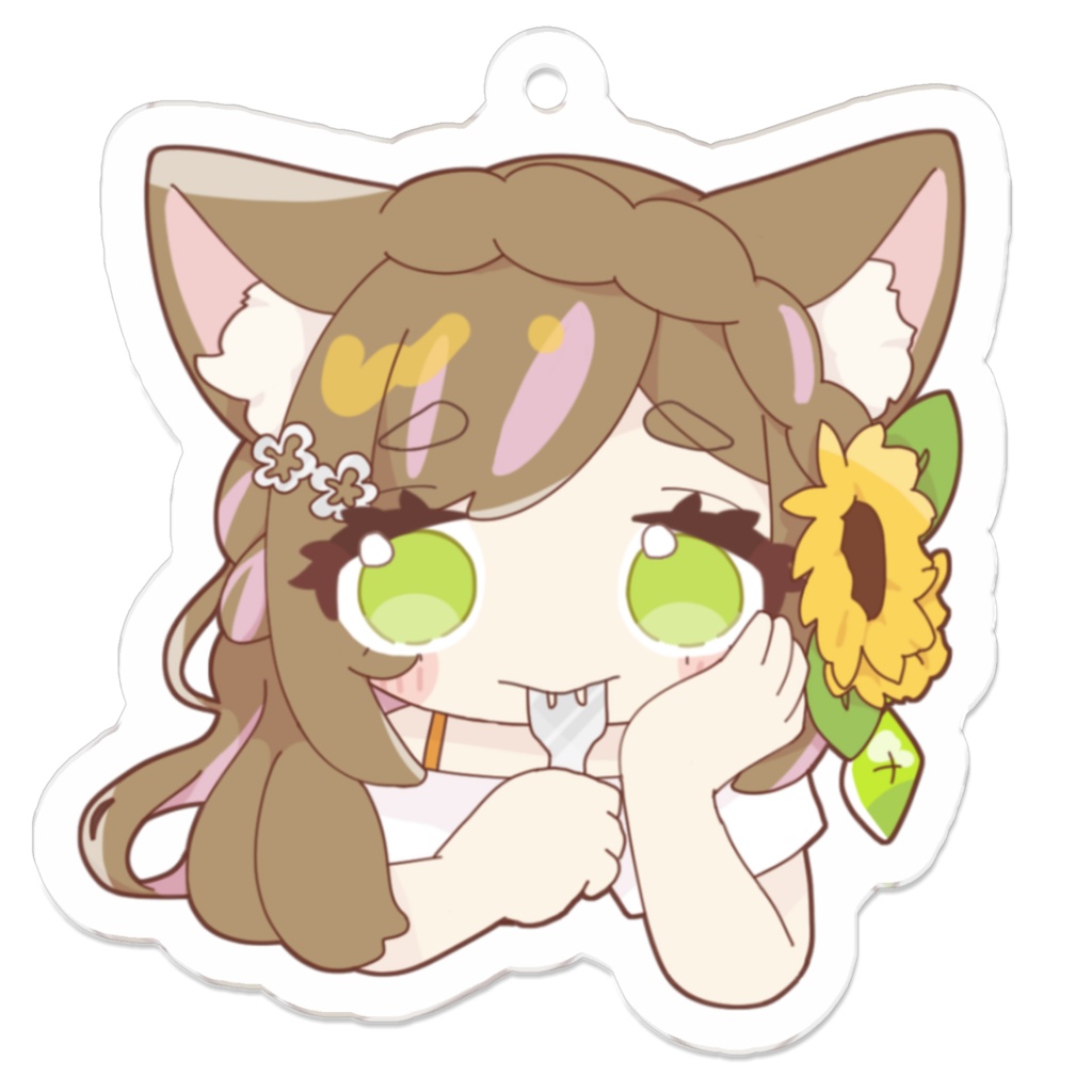 食いしん坊のこのアクリルキーホルダー