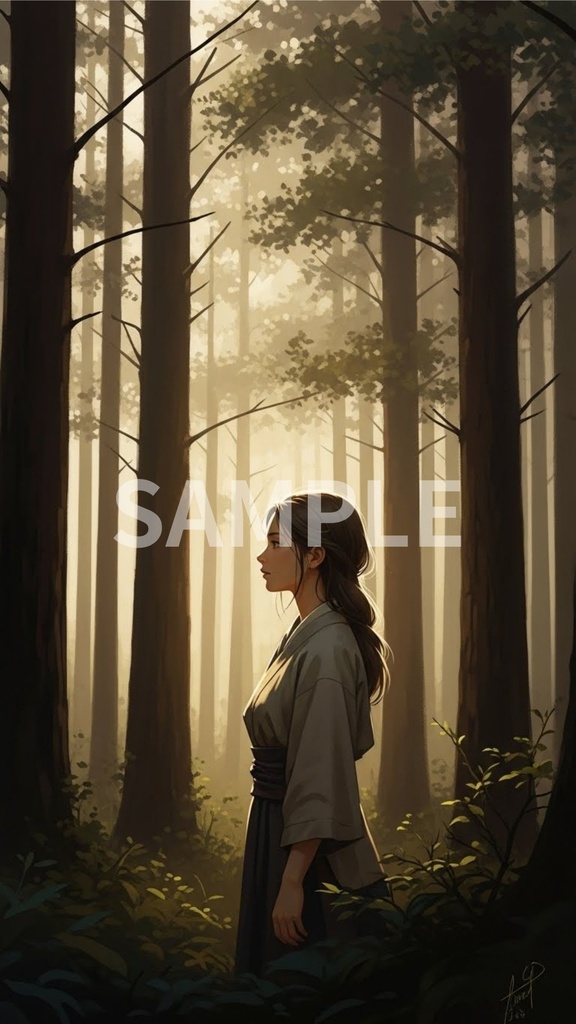 She Looks Beyond the Trees