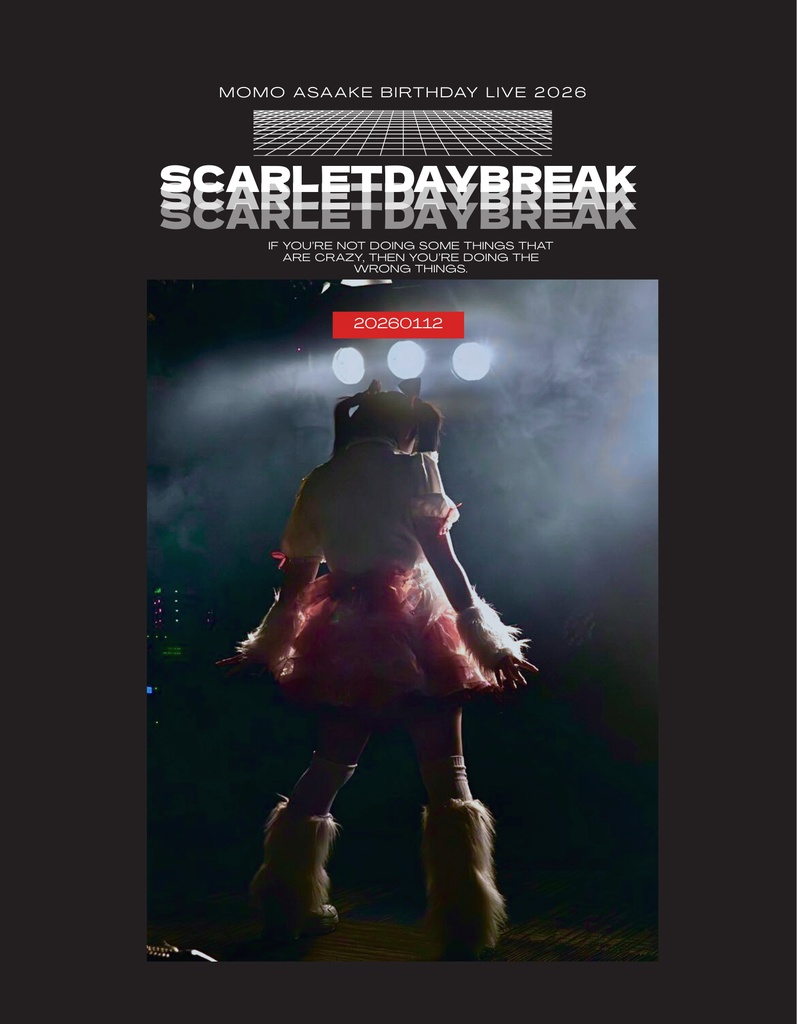 浅緋桃2026生誕Tシャツ-Scarlet day break -