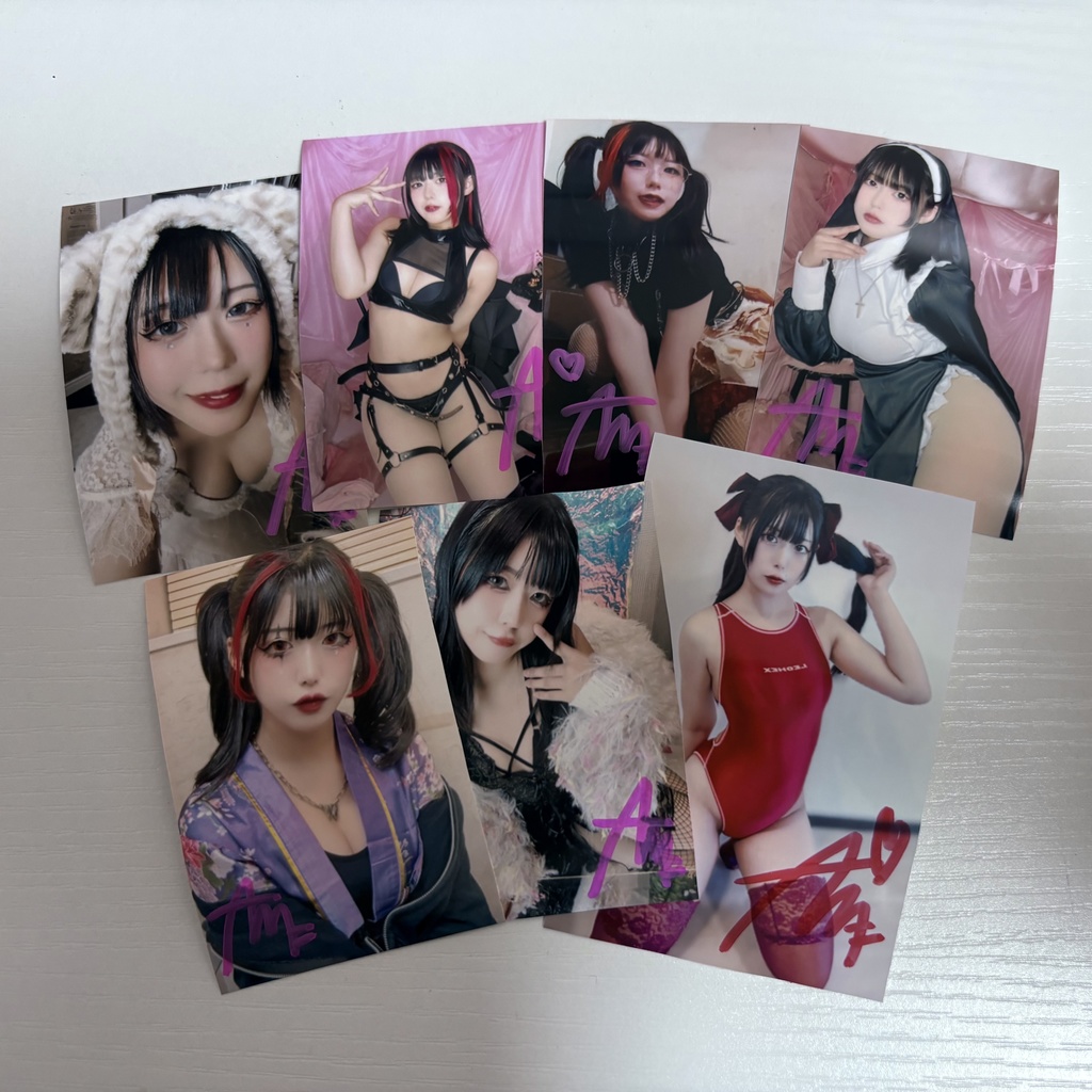 実写ぽもステッカー7枚Set.