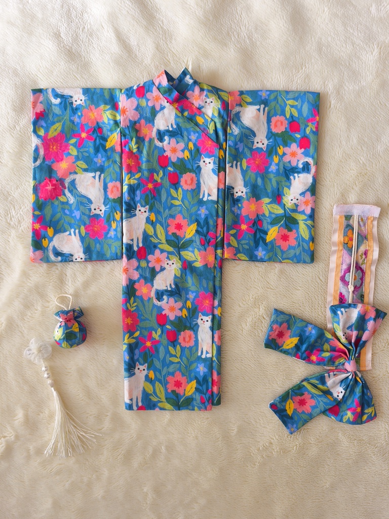 ミニドルフィードリーム MDD用 浴衣:猫柄(S,M,L胸、もち足対応)