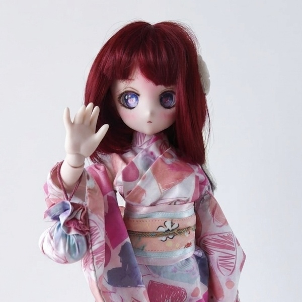 ミニドルフィードリーム MDD用 浴衣:ハート柄(S,M,L胸、もち足対応