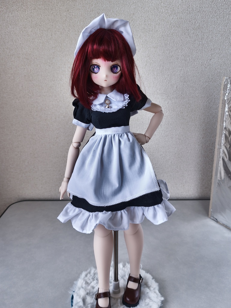 モノクロームのメイド服（MDD用S,L胸、もち足対応）