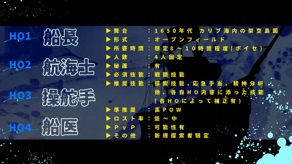 CoC6版「バッドトリップゴーストシップ」(本編無料)