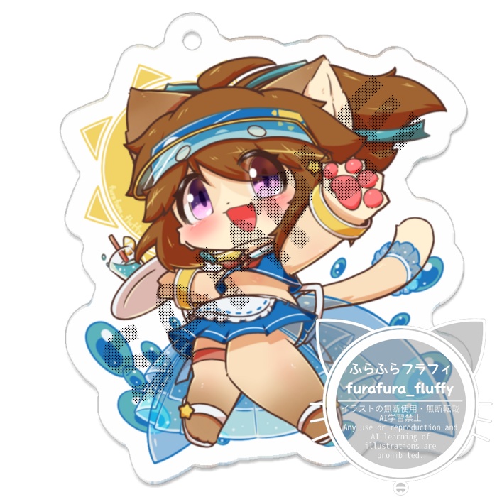 アクリルキーホルダー50mm フラフィ マリンメイド