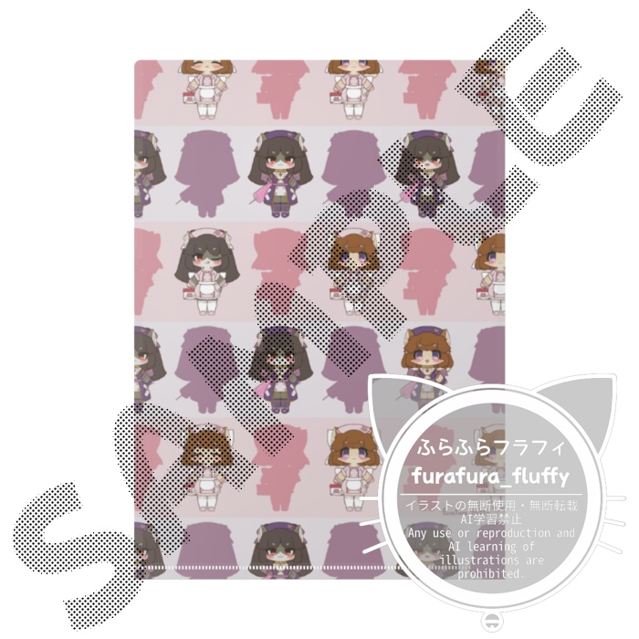 A4クリアファイル フラフィ・エスリィ 天使と悪魔なナース