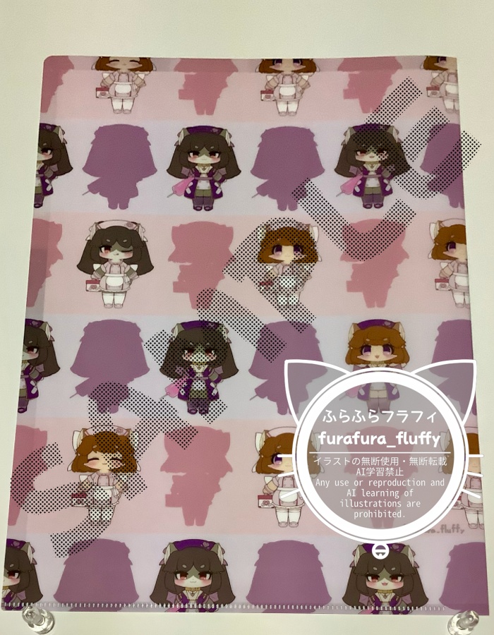 A4クリアファイル フラフィ・エスリィ 天使と悪魔なナース