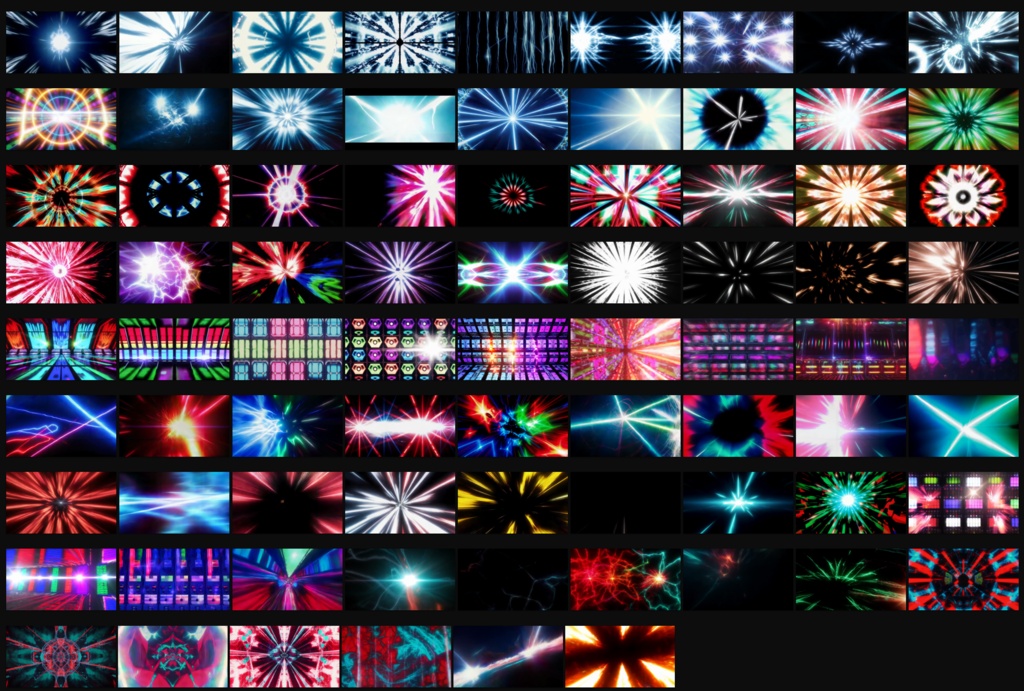 【VJ素材 Vol.02】150本:VJ Movie Clip Vol02 - FLARE BURST -【P02-150】