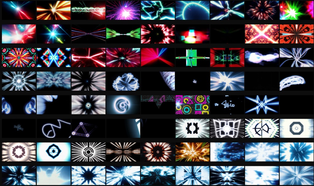 【VJ素材 Vol.02】150本:VJ Movie Clip Vol02 - FLARE BURST -【P02-150】