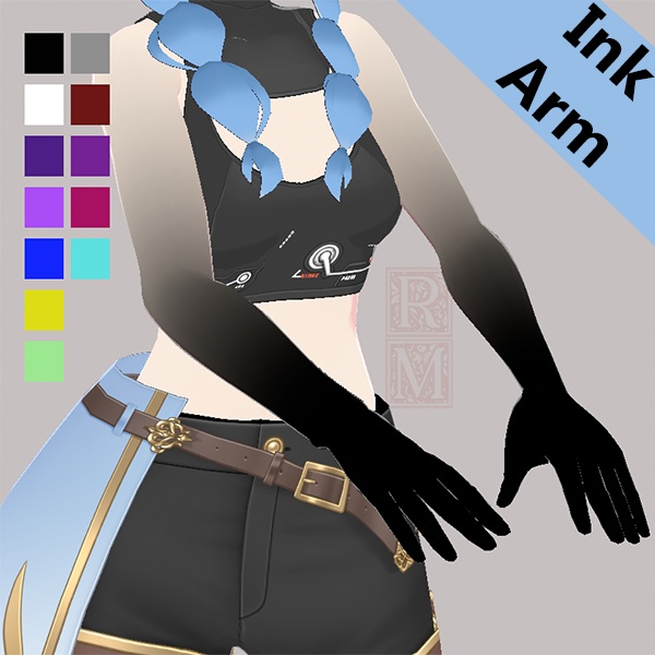 Vroid Texture - Ink Fade Arm/Demon Arm