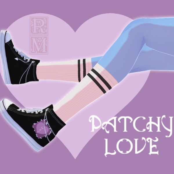 Vroid Texture - Patchy Love Sneakers
