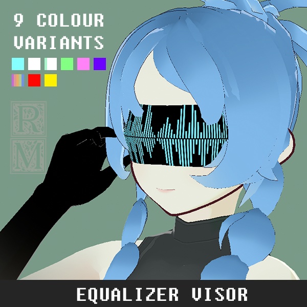 Vroid Asset + Texture - Equalizer Visor