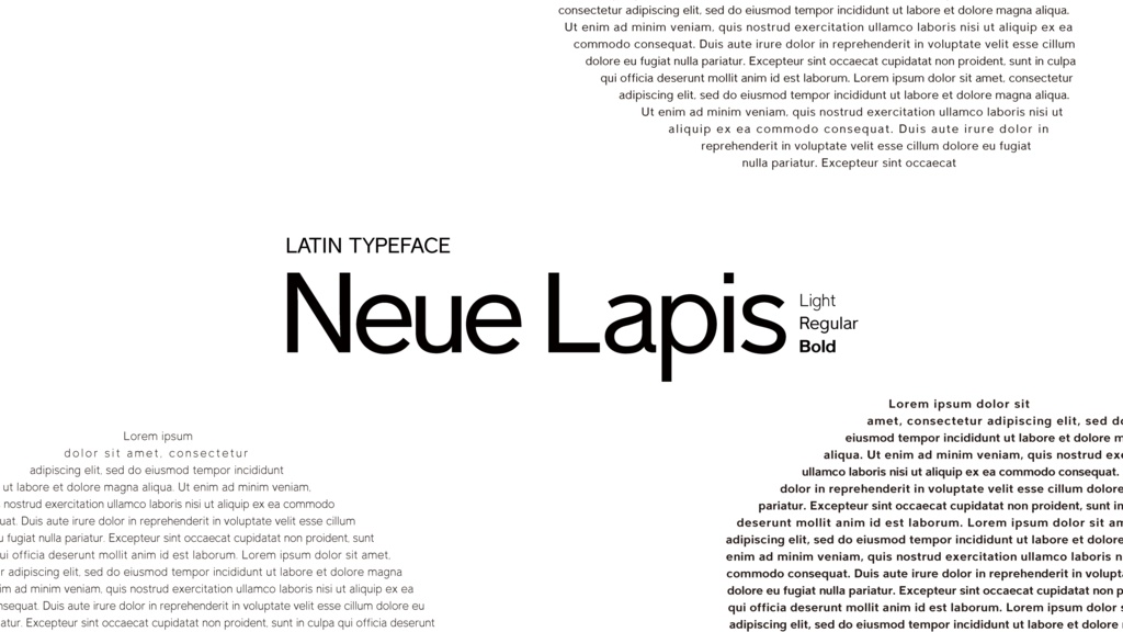 サンセリフ書体『Neue Lapis』
