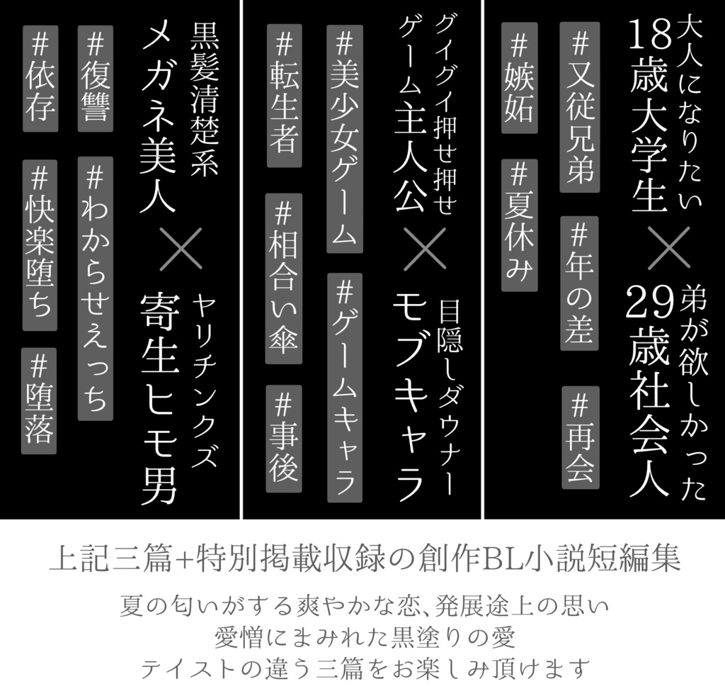 【迫る男✕あしらう男BL短編集】迫りくる波、あしらう爪先