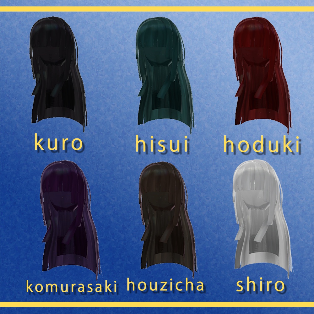 【3アバター対応】Princess kaguya hair