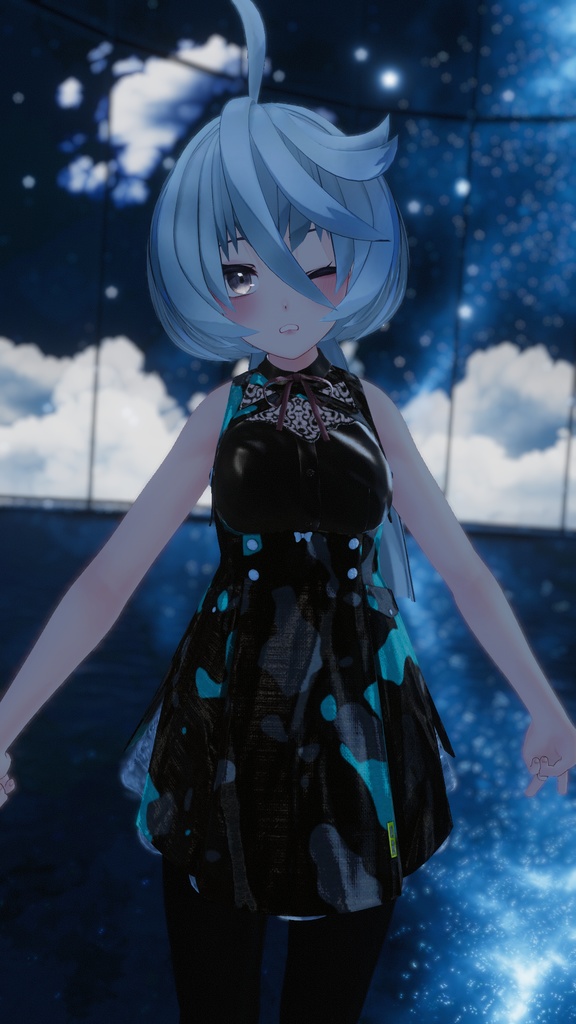 【3アバター対応】Long_Tail_Hair