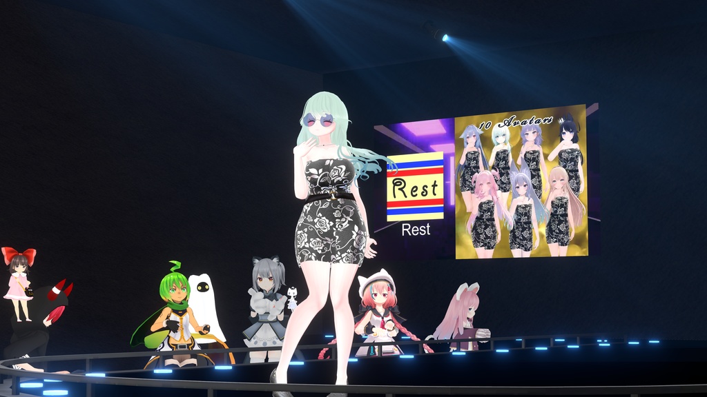 【10アバター対応】ローズ・ドレス・ミニ