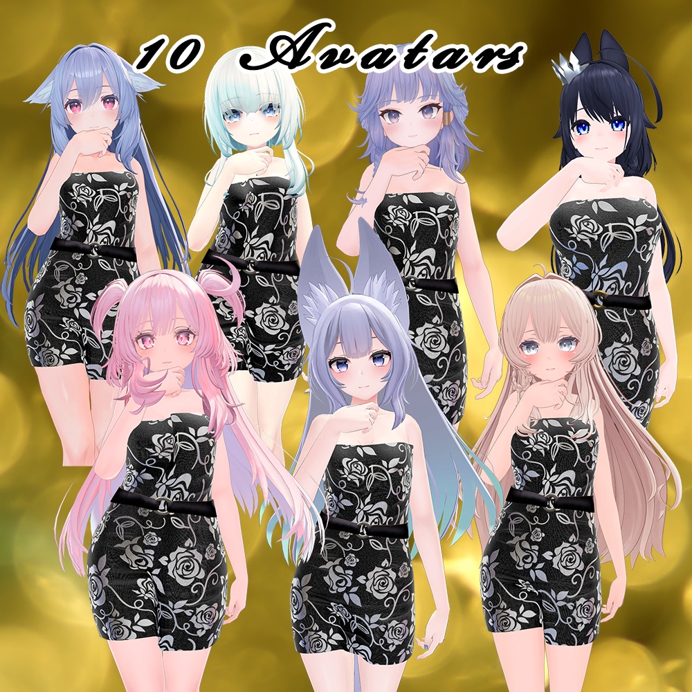 【10アバター対応】ローズ・ドレス・ミニ
