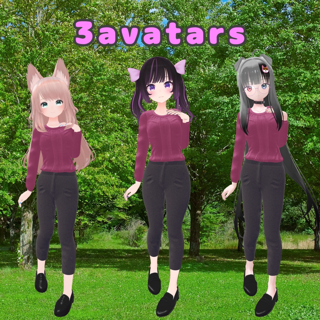【3アバター対応】simple spring outfit