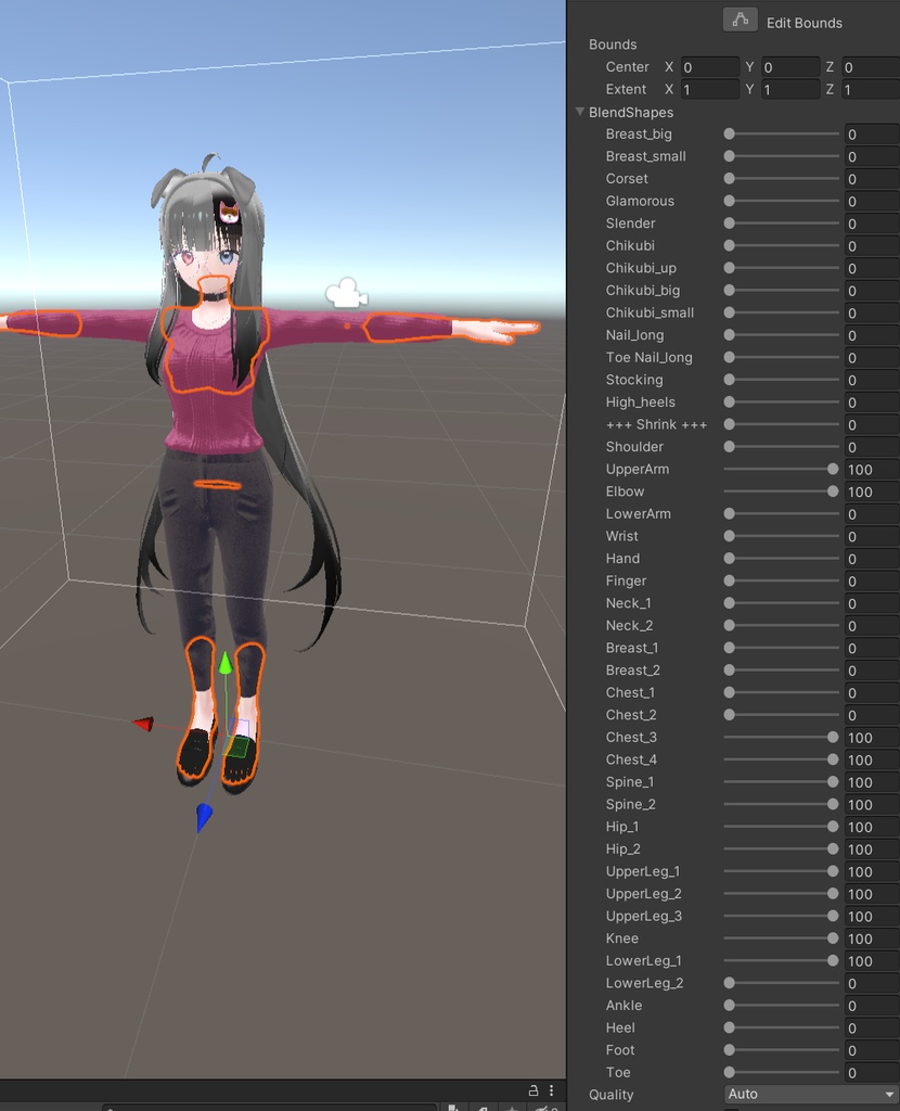 【3アバター対応】simple spring outfit