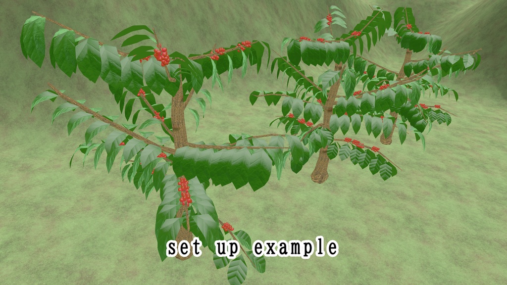 【VRChat想定】Coffee tree【ワールド小道具】