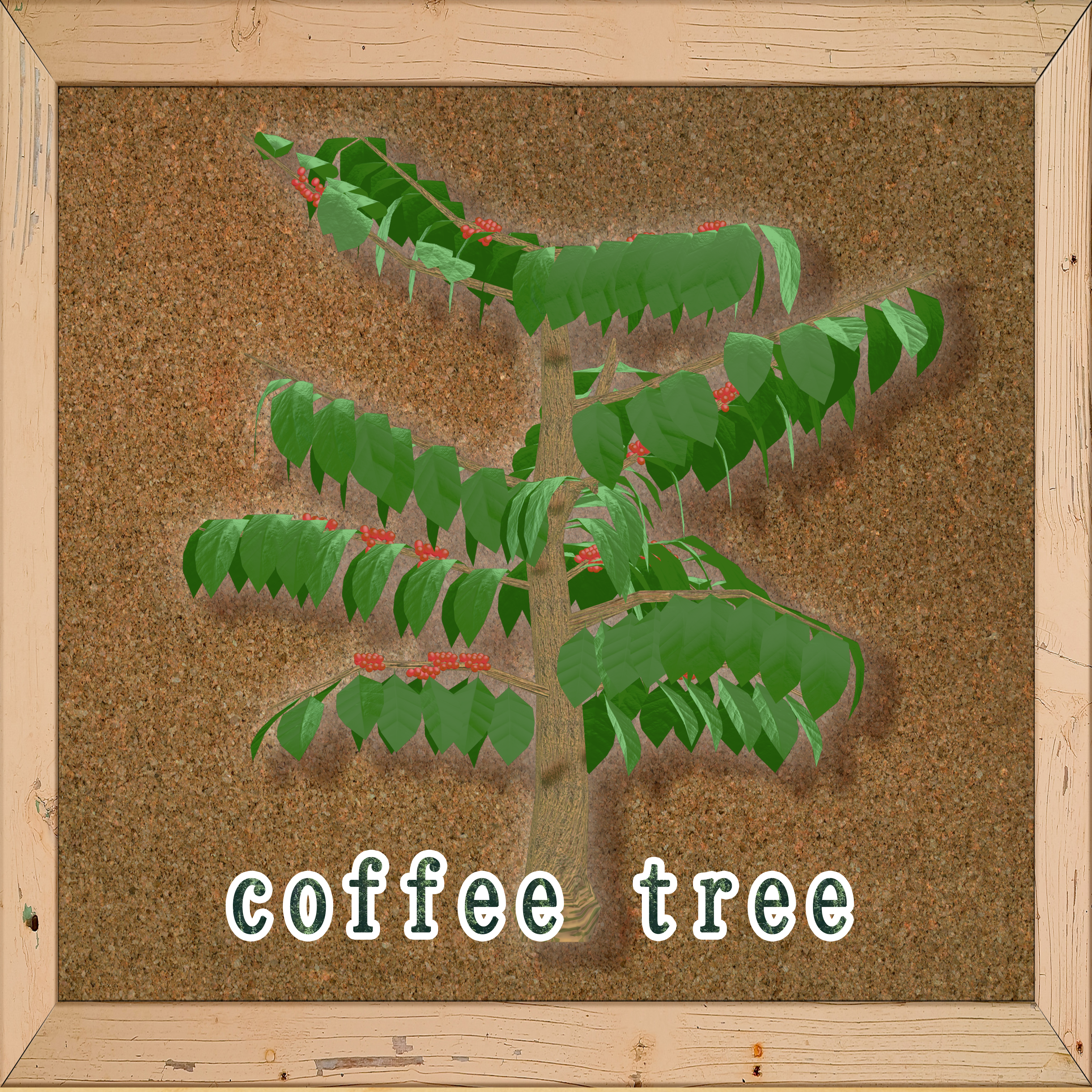 【VRChat想定】Coffee tree【ワールド小道具】