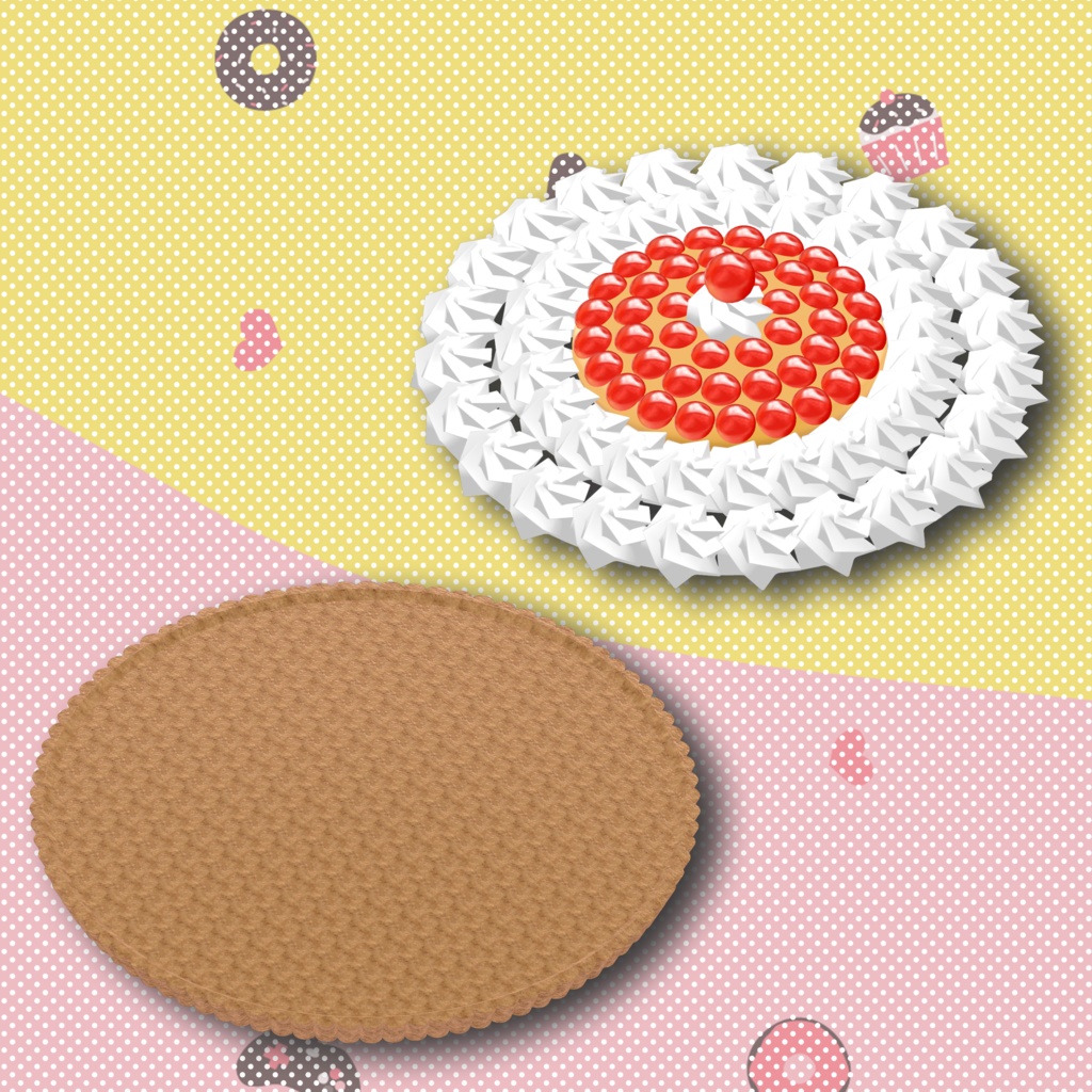 【VRChat想定】Cherry Tart【3D小物】