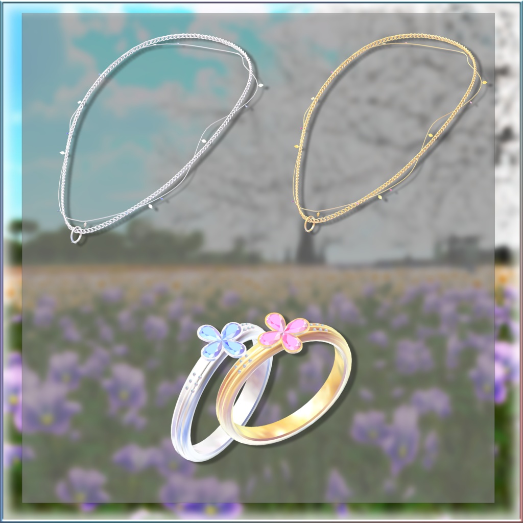 【VRChat想定】春の芽吹きと祝福を【3D小物】