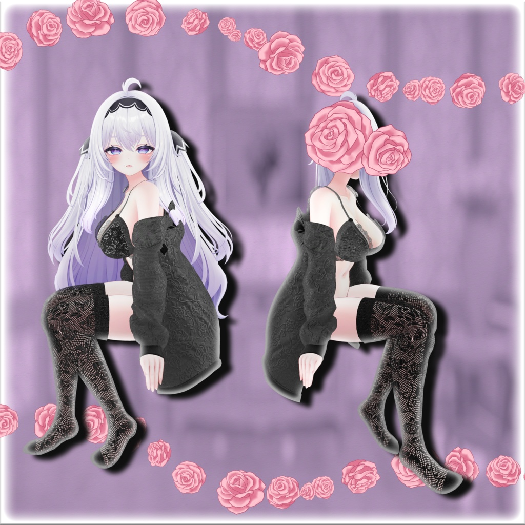 【VRChat想定】No More Rose【3D衣装】