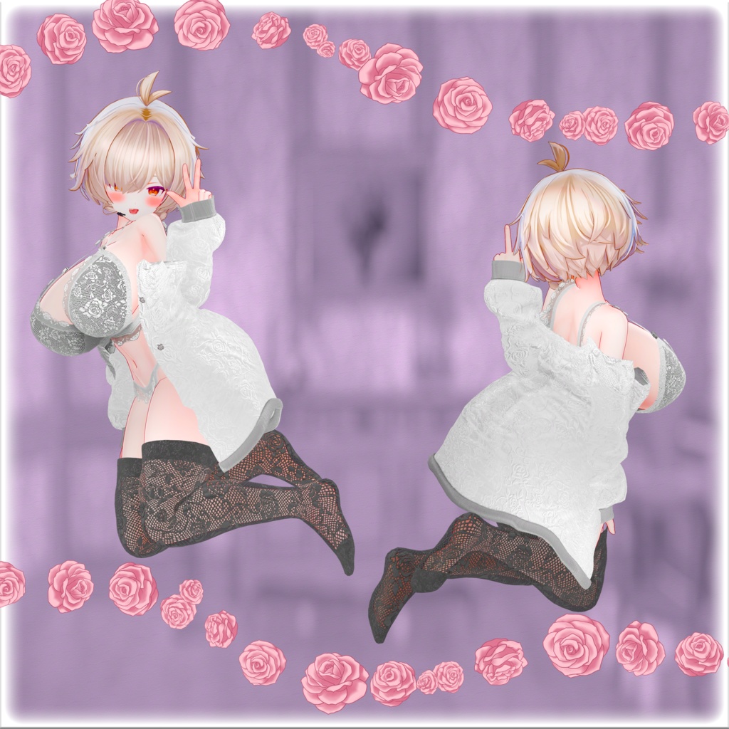 【VRChat想定】No More Rose【3D衣装】