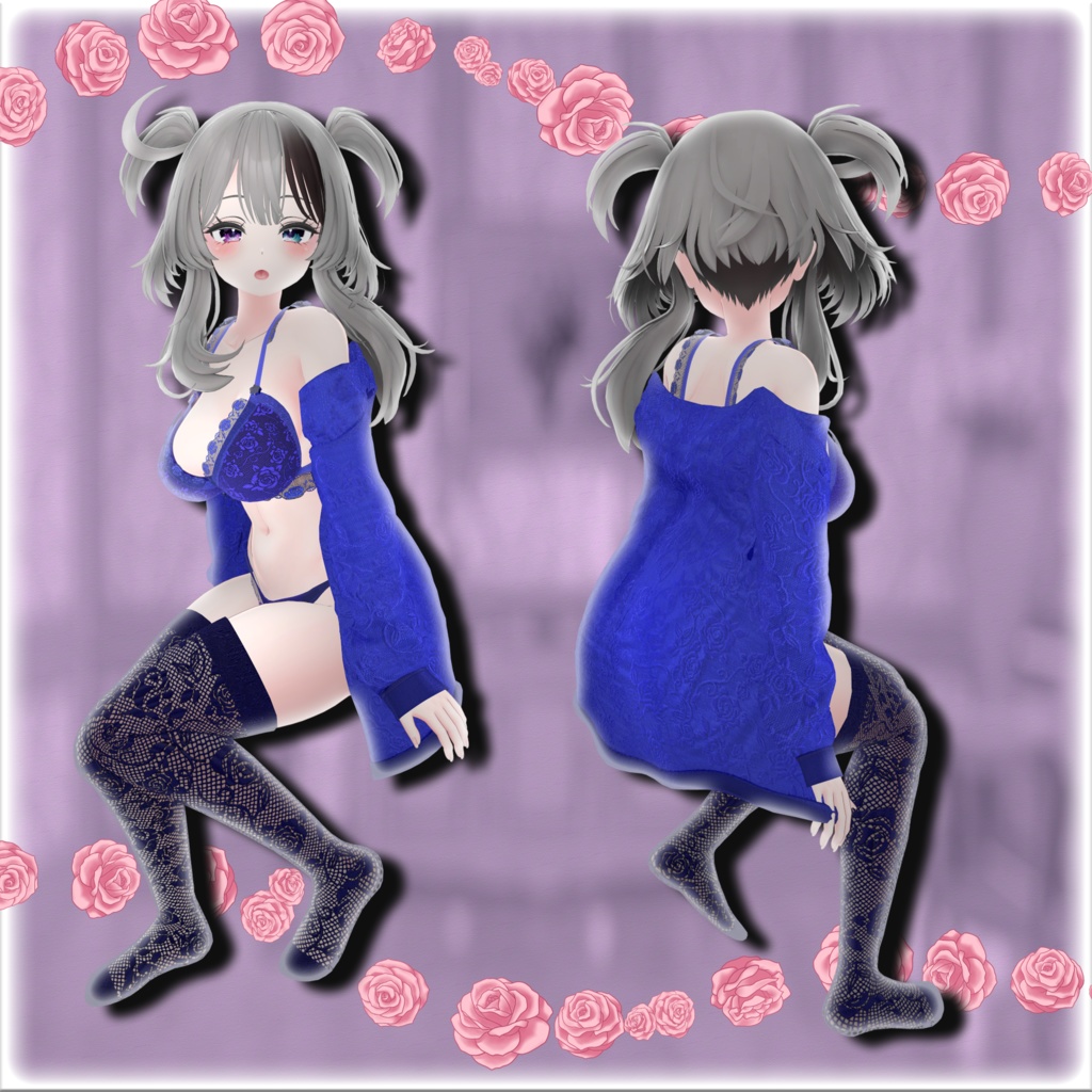 【VRChat想定】No More Rose【3D衣装】