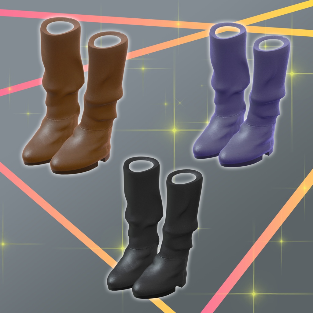 【VRChat想定】Niban-chan Boots【3D衣装】