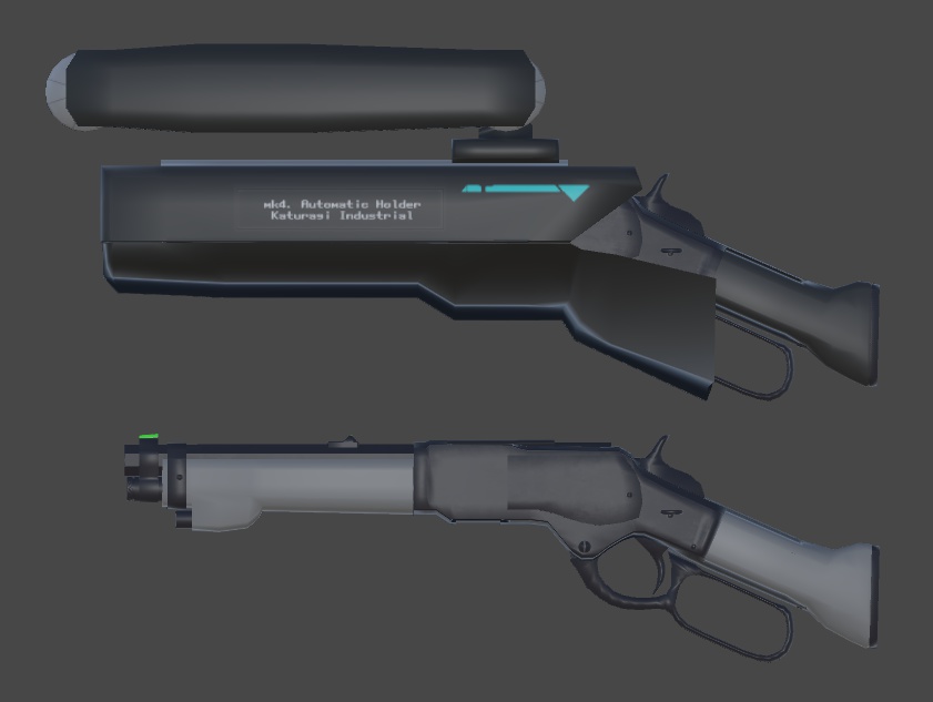 3Dモデル ウィンチェスターM1873Tactical & Mountセット