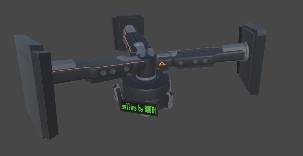 3Dモデル 三枚回転翼式ドローン