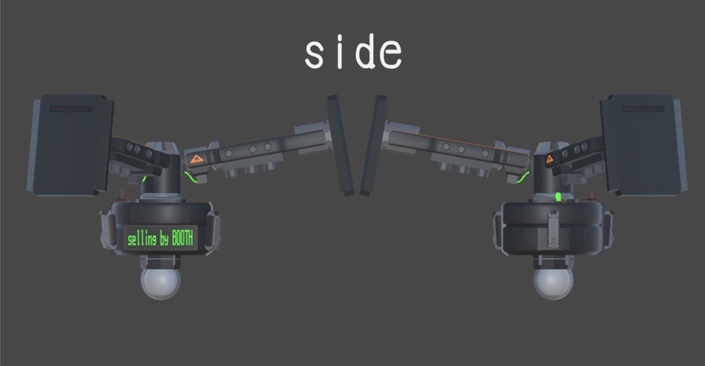 3Dモデル 三枚回転翼式ドローン