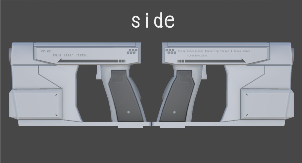 3Dモデル PP-02 パルスレーザーピストル