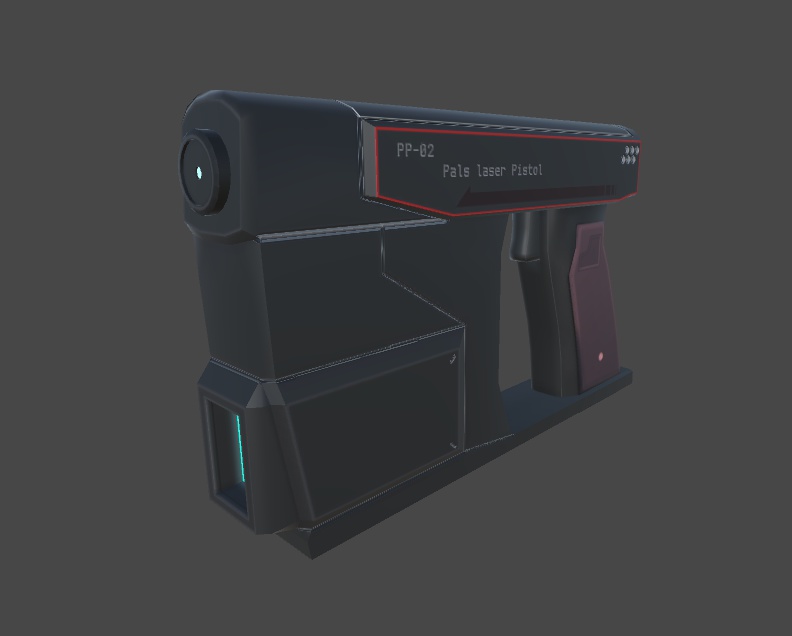 3Dモデル PP-02 パルスレーザーピストル