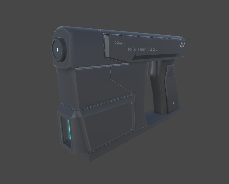 3Dモデル PP-02 パルスレーザーピストル