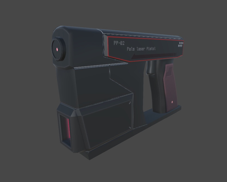 3Dモデル PP-02 パルスレーザーピストル